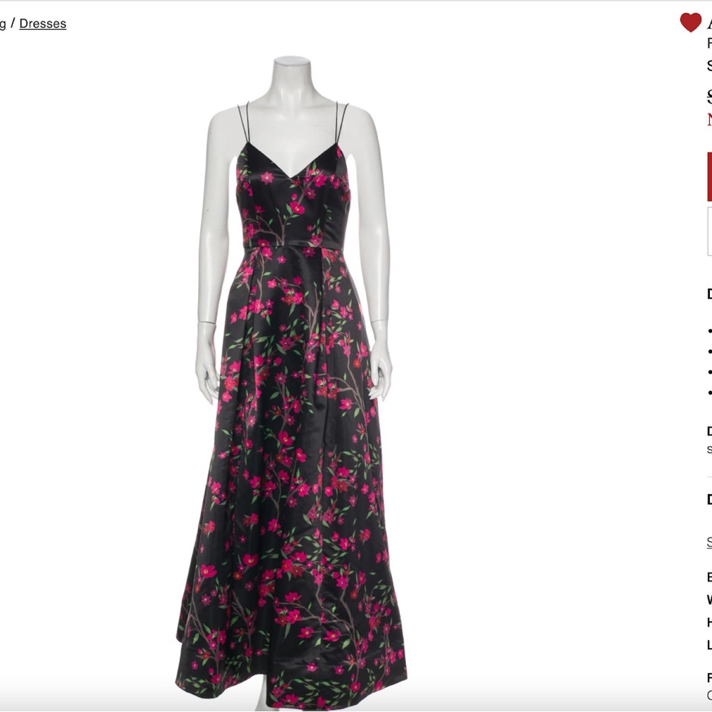 Alice + Olivia Floral Print long dress